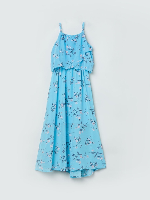 

max Girls Blue Floral Printed Maxi Dress