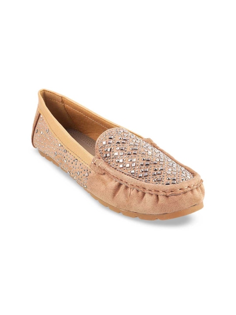 

Metro Women Beige Embellished Loafers