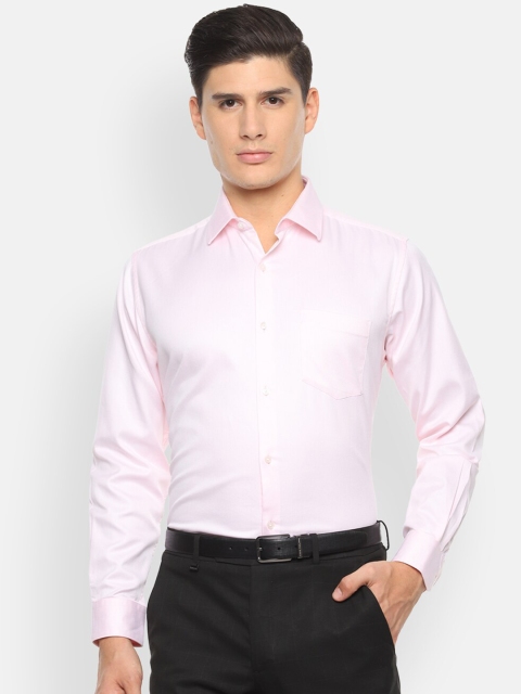 

Van Heusen Men Pink Regular Fit Self Design Formal Shirt