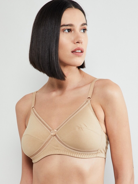 

max Beige Solid Non-Wired Non Padded T-shirt Bra SU19SCB05
