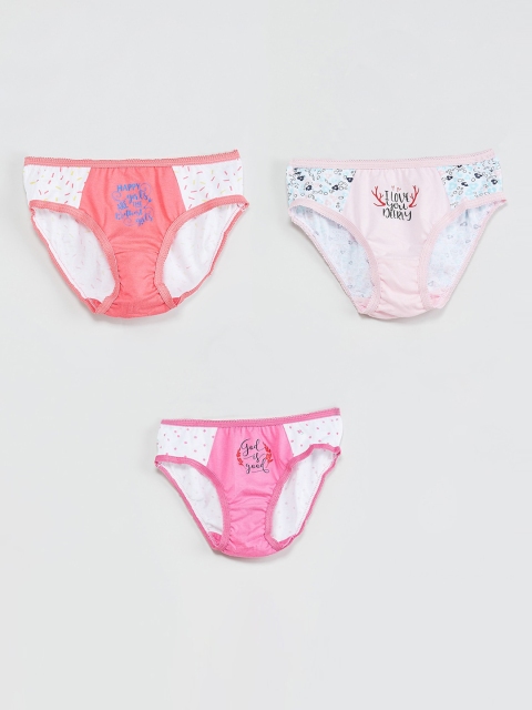 

max Girls Pack Of 3 Assorted Basic Briefs W18EIN03MULTI