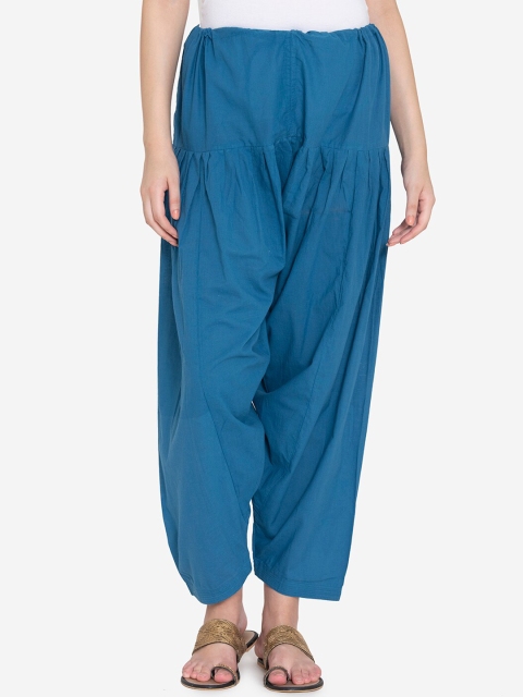 

Kifahari Women Blue Solid Loose-Fit Salwar
