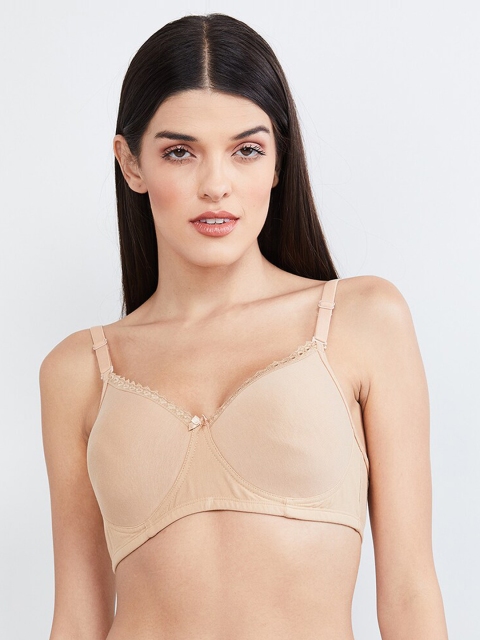

max Beige Solid Non-Wired Lightly Padded T-shirt Bra WIN19PDNW01