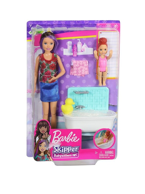

Barbie Kids Multicoloured Skipper Babysitters Dolls & Bathtime Playset, Multi