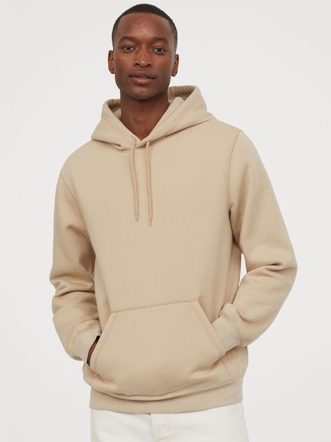 

H&M Men Beige Hoodie Relaxed Fit