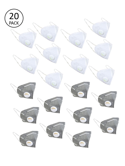 

OOMPH 20 Pcs Anti-Pollution Reusable 5-Ply N95 Masks, White