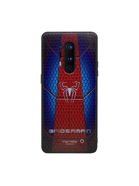 

macmerise Blue & Red Marvel Comics Spider Web Suit Lumous Sustainable OnePlus 8 Pro Back Case
