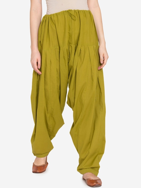 

Kifahari Women Green Solid Loose-Fit Salwar