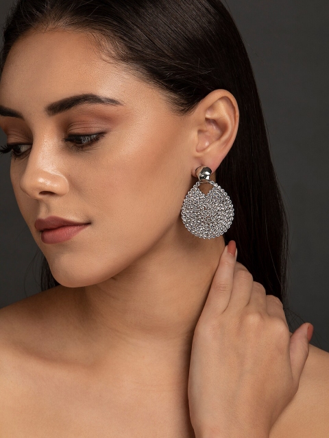 

DIVA WALK EXCLUSIVE Silver-Plated Teardrop Shaped Drop Earrings