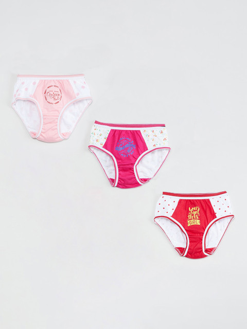 

max Girls Pack Of 3 Assorted Basic Briefs W18CIN03MULTI