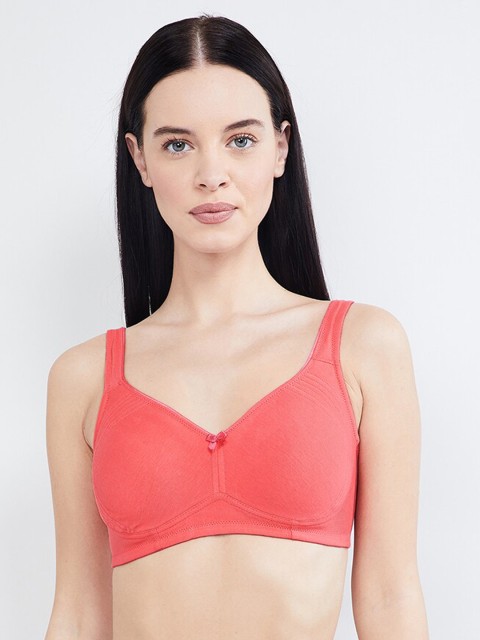 

max Coral Pink Solid Non-Wired Non Padded T-shirt Bra PA19SCB08CORAL