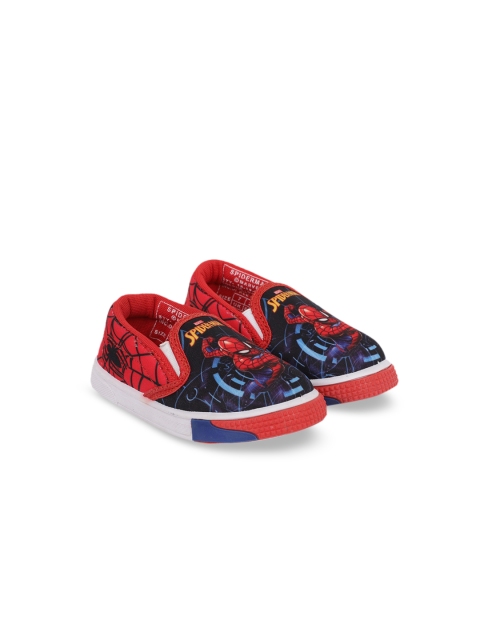 

Kids Ville Boys Navy Blue Spiderman Printed Slip-On Sneakers