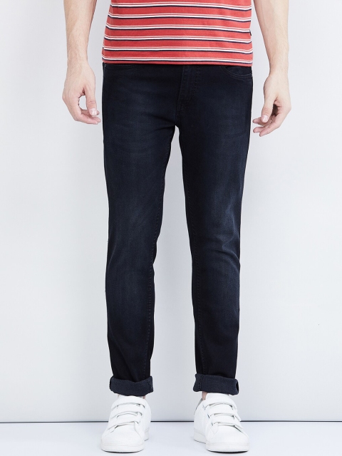 

max Men Black Skinny Fit Mid-Rise Clean Look Stretchable Jeans