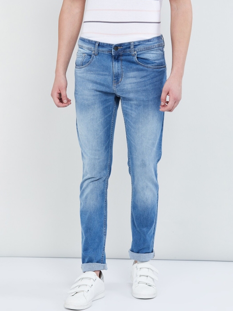

max Men Blue Slim Fit Mid-Rise Clean Look Jeans
