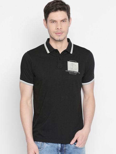 

Basics Men Grey Printed Round Neck T-shirt