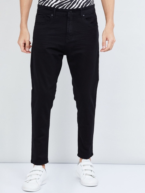 

max Men Black Skinny Fit Mid-Rise Clean Look Stretchable Jeans
