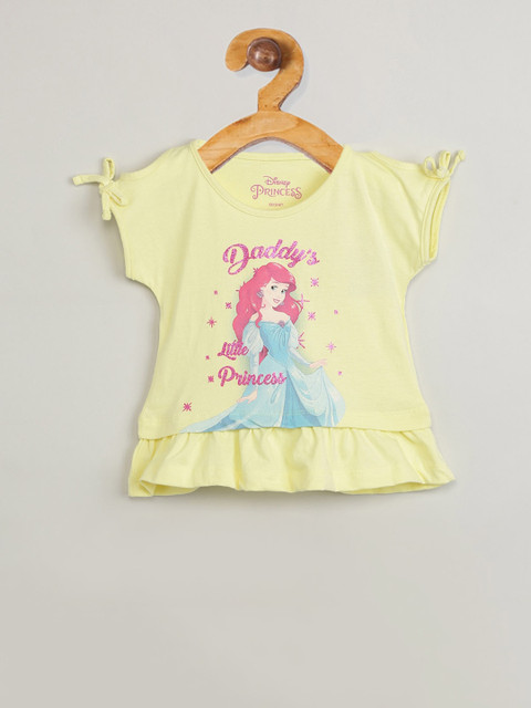 

max Girls Yellow Printed Top