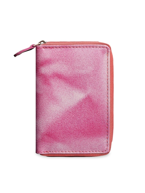 

ABYS Unisex Pink Solid Genuine Leather Card Holder