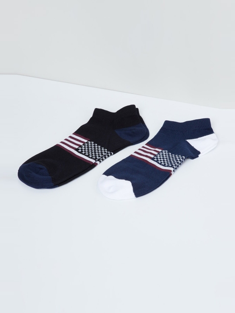 

max Men Pack of 2 Assorted Ankle-Length Socks