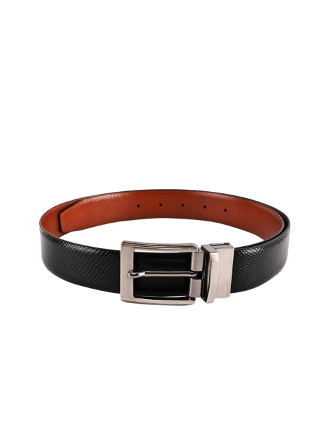 

BuckleUp Men Black & Tan Brown Solid Belt