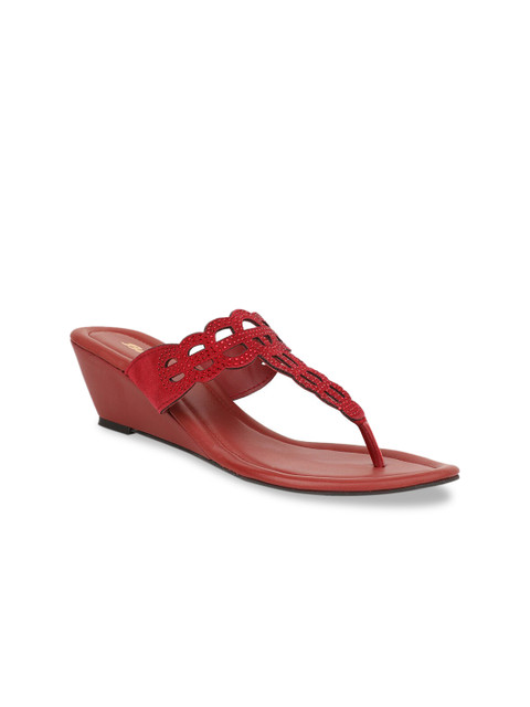 

Bata Women Red Solid Wedges