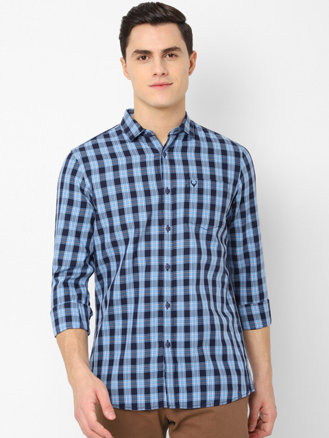 

Allen Solly Sport Men Blue Regular Fit Checked Casual Shirt