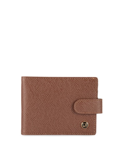 

Da Milano Men Brown Textured Leather Money Clip