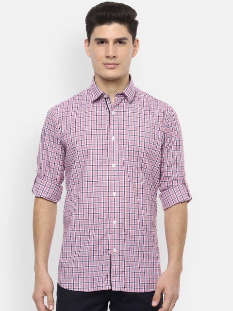 

Van Heusen Sport Men Pink & Blue Regular Fit Checked Casual Shirt