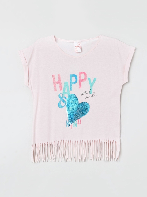 

max Girls Pink Embellished Top