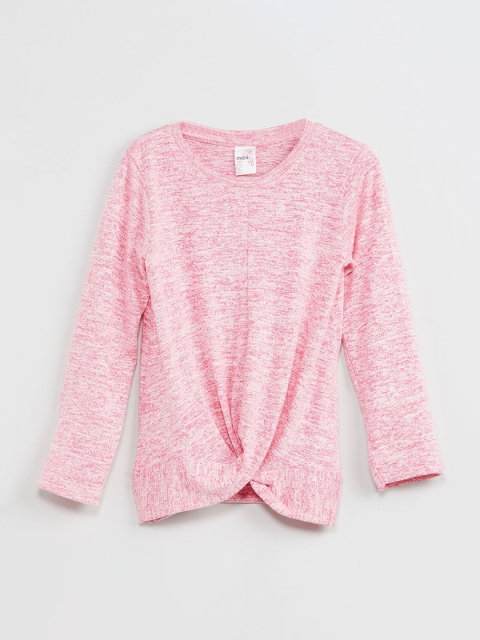 

max Girls Pink Self Design Top