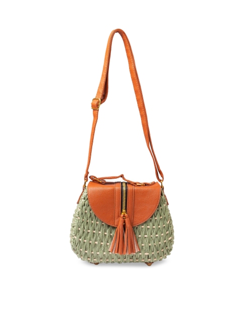 

Globus Green & Brown Self Design Shoulder Bag