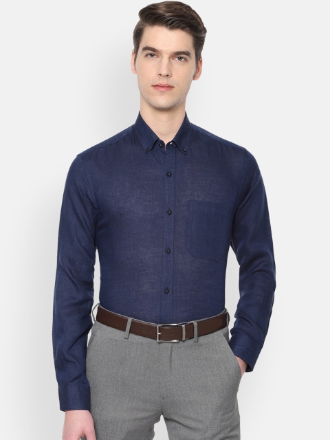 

Louis Philippe Men Navy Blue Slim Fit Solid Formal Shirt