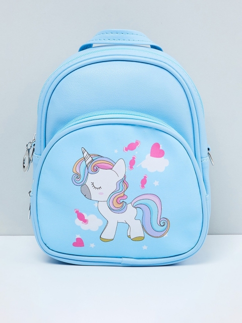 

max Girls Blue Graphic Backpack