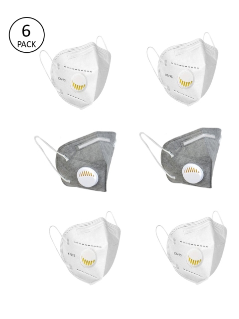 

OOMPH Unisex Pack of 6 Reusable 5-Ply Mask, White