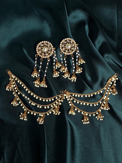 

KARATCART Gold-Plated Handcrafted Classic Jhumkas