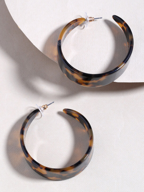 

Tistabene Brown Circular Hoop Earrings