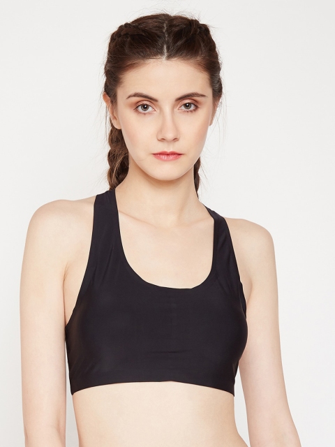 

Golden Girl Black Solid Non-Wired Lightly Padded Sports Bra 119_Bllack