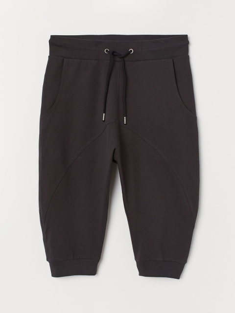 

H&M Men Black Solid Low-Crotch Sweatshirt Shorts
