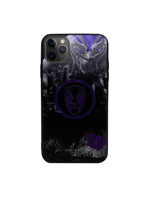 

macmerise Black & Purple Marvel Comics King Of Wakanda Lumous Sustainable IPhone 11 Pro Max Back Case