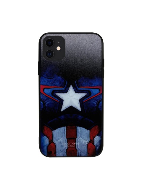 

macmerise Blue & Grey Marvel Comics Captain America Vintage Suit Lumous Sustainable IPhone 11 Back Case