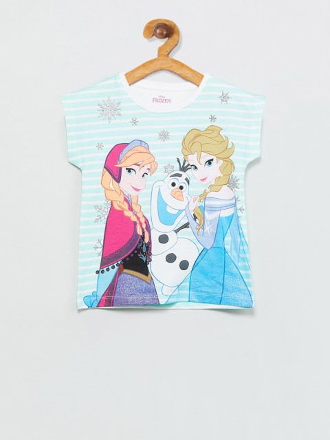 

max Girls Green Frozen Printed Top
