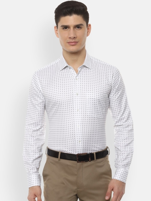 

Van Heusen Men White & Black Slim Fit Printed Formal Shirt