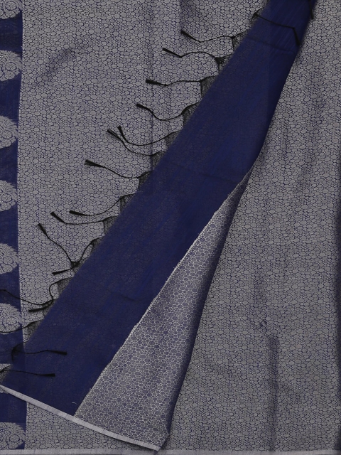 

Pothys Blue Woven Design Cotton Blend Saree