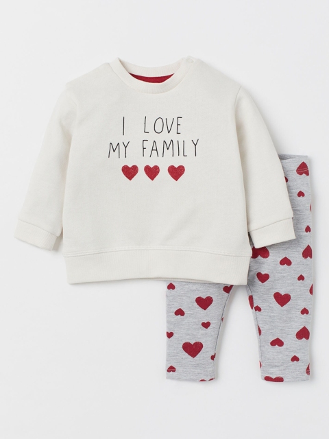 

H&M Girls 2-Piece Cotton Set, White
