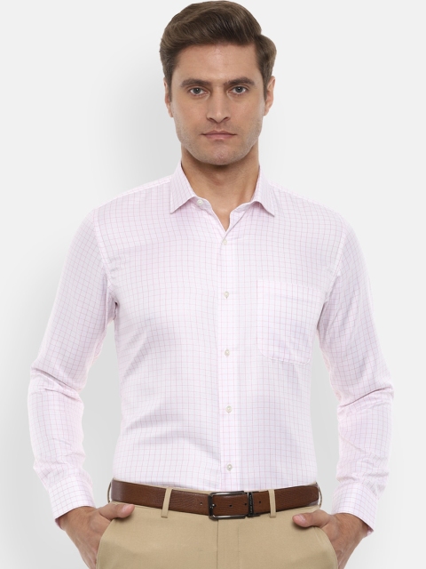

Van Heusen Men White Slim Fit Checked Formal Shirt