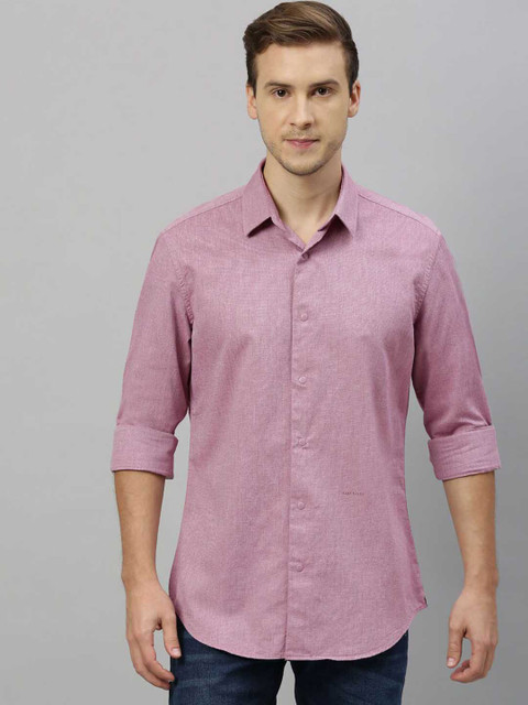 

RARE RABBIT Men Purple Tailored Fit Solid Casual Shirt