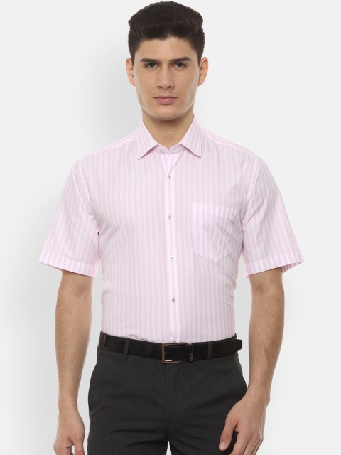 

Van Heusen Men Pink Regular Fit Striped Formal Shirt