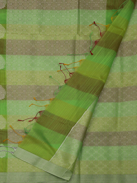 

Pothys Green Woven Design Cotton Blend Saree