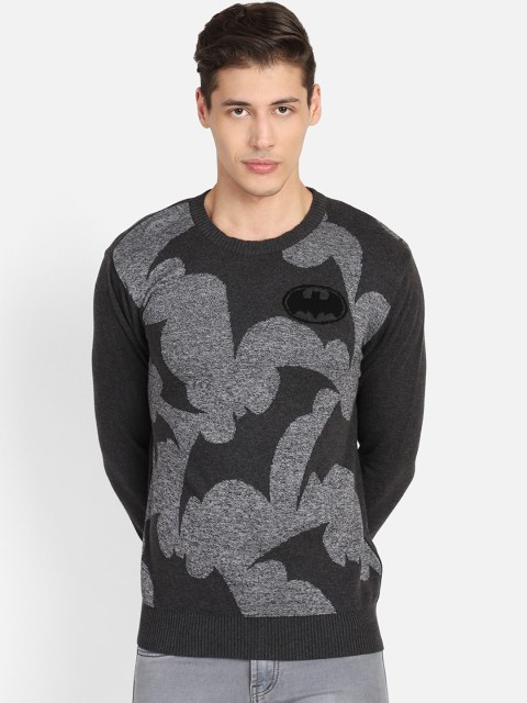 

Free Authority Men Black Batman Printed Pullover Sweater