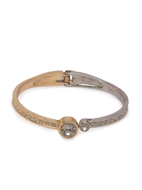 

Globus Gold-Plated CZ Studded Cuff Bracelet